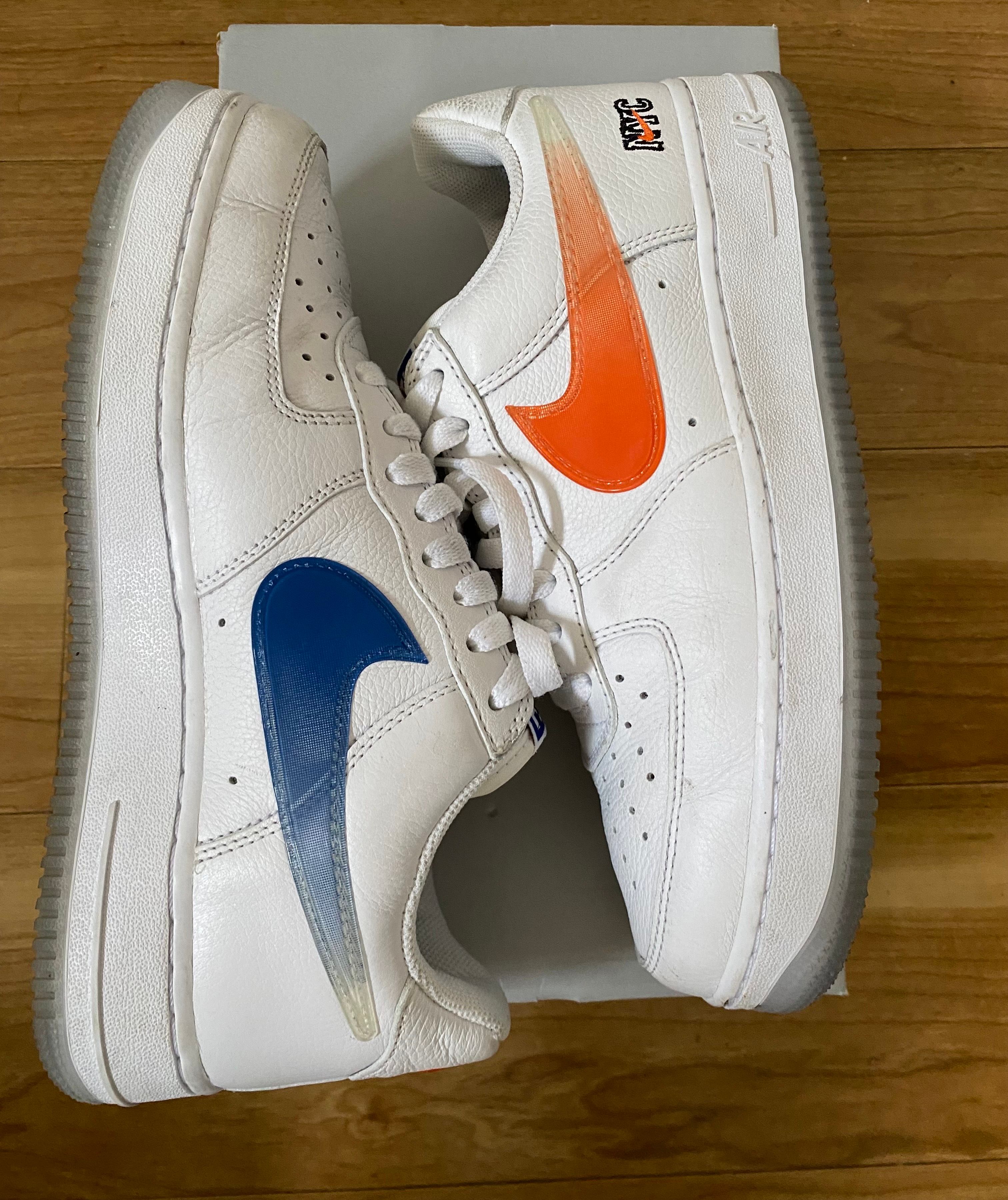 KITH × Nike Air Force 1 Low "White/Rush Blue/White/Brilliant Orange"