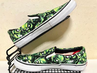 Supreme × Vans Slip-On Skull Pile "Green"