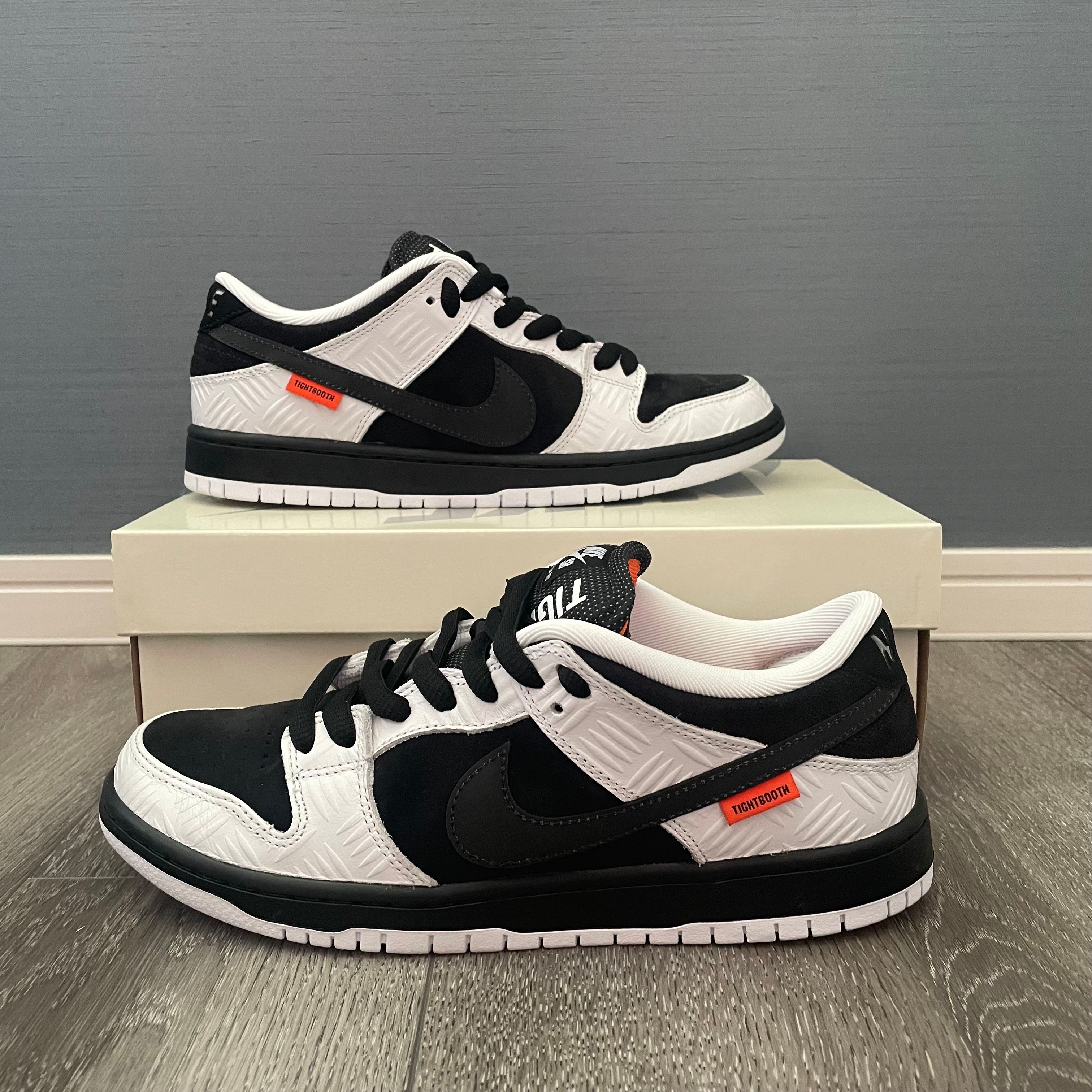 TIGHTBOOTH × Nike SB Dunk Low Pro QS "Black and White"