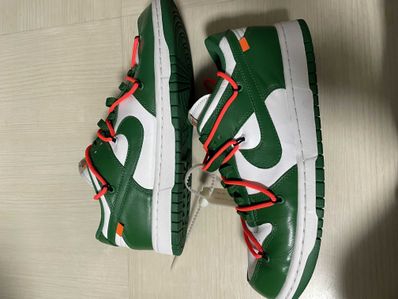 Off-White × Nike Dunk Low "White/Pine Green"