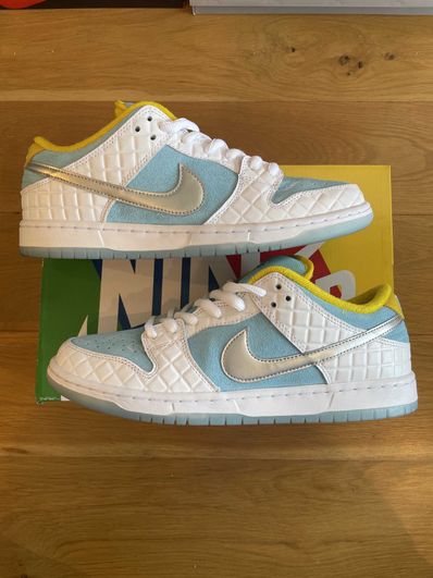 FTC × Nike SB Dunk Low "White/Blue"