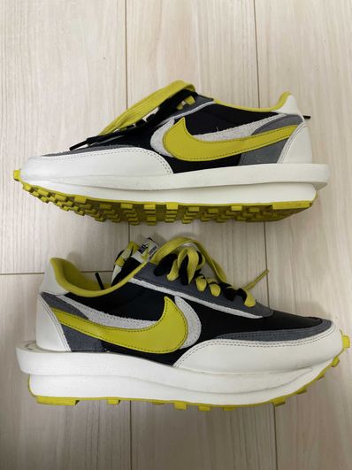 UNDERCOVER × sacai × Nike LD Waffle "Black/Sail-Dark Grey-Bright Citron"