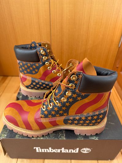 Supreme × Timberland 6 Boot "Stars & Stripes Wheat"