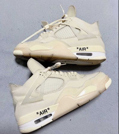 Off-White × Nike Women's Air Jordan 4 SP "Sail"