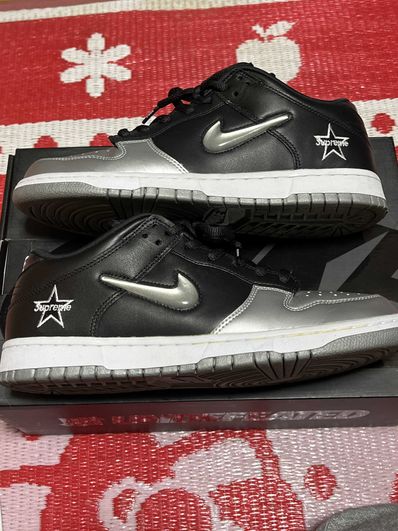Supreme × Nike Dunk Low "Metallic Silver/Black"