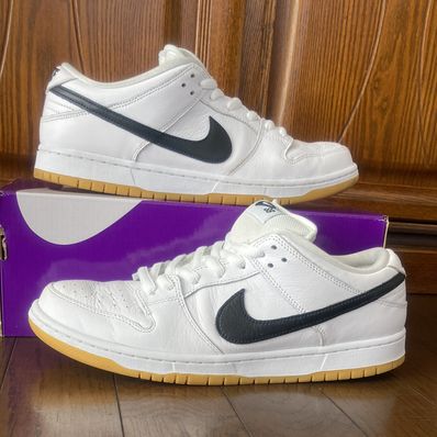 Nike SB Dunk Low Pro "White/Black-White-Gum Light Brown"