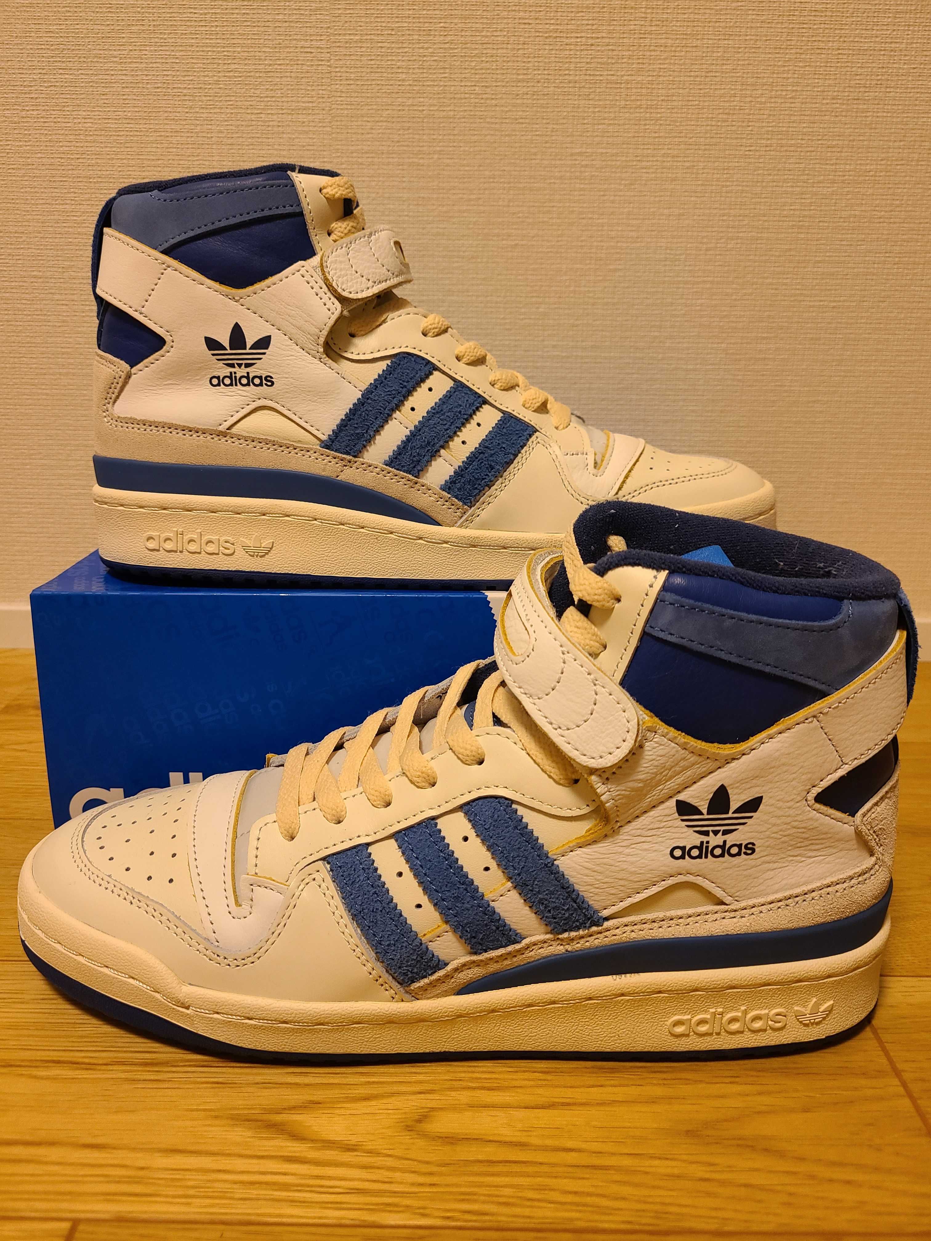 adidas Forum 84 High Blue Thread "Off White-Bright Blue/Footwear White"