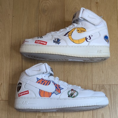 Supreme × NBA × Nike Air Force 1 Mid '07 "White"