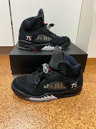 NIKE AIR JORDAN 5 PARIS SAINT-GERMAIN BLACK/CEMENT GREY