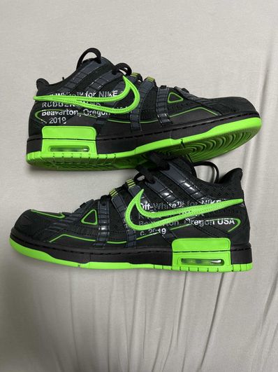 Off-White × Nike Air Rubber Dunk "Black/Green Strike"