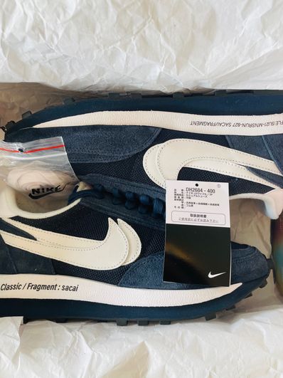 Fragment × sacai × Nike LD Waffle "Blackended Blue"