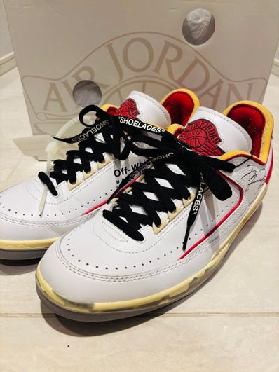 Off-White × Nike Air Jordan 2 Low "White and Varsity Red"