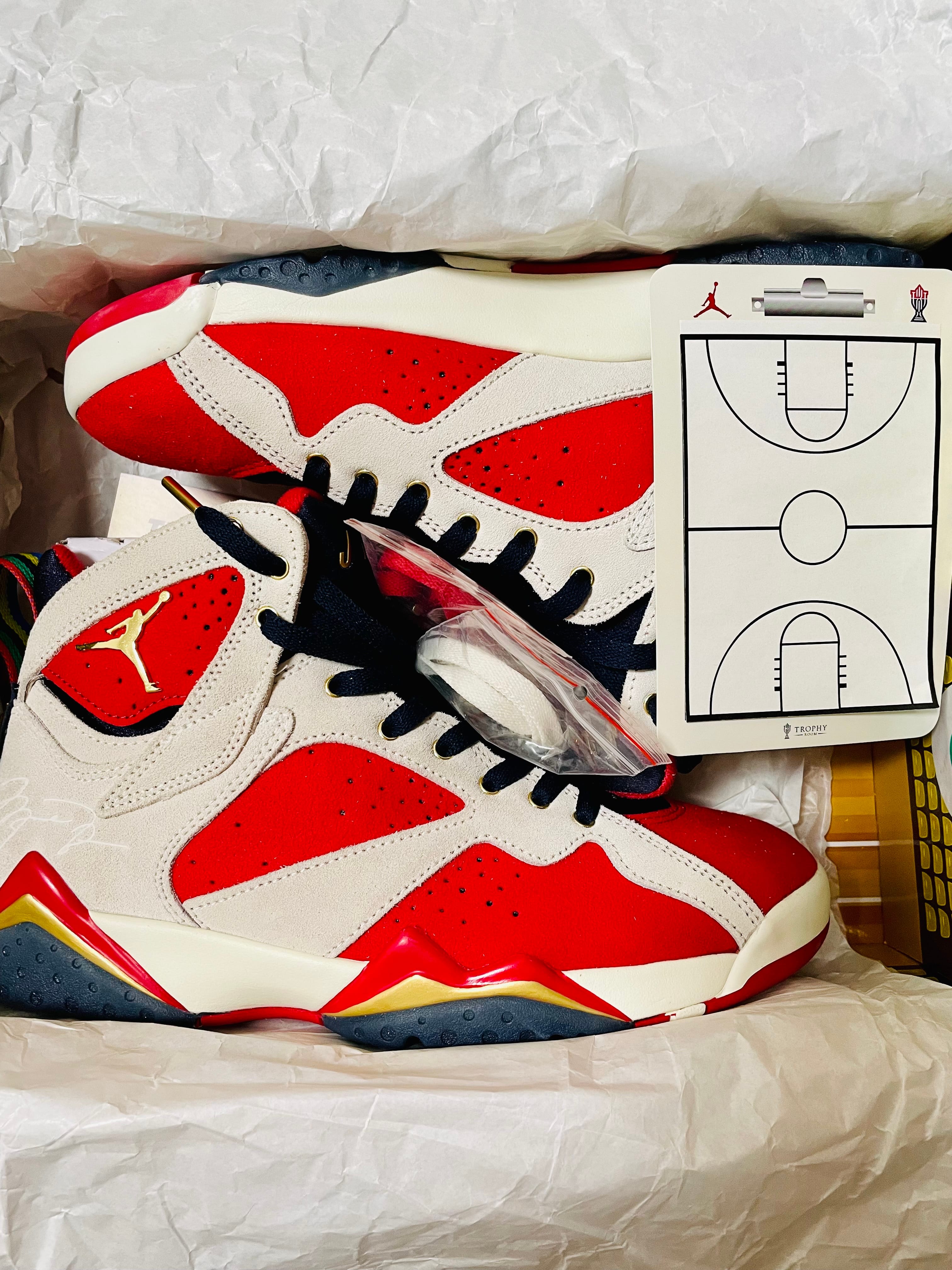 Trophy Room × Nike Air Jordan 7 "True Red and Obsidian"