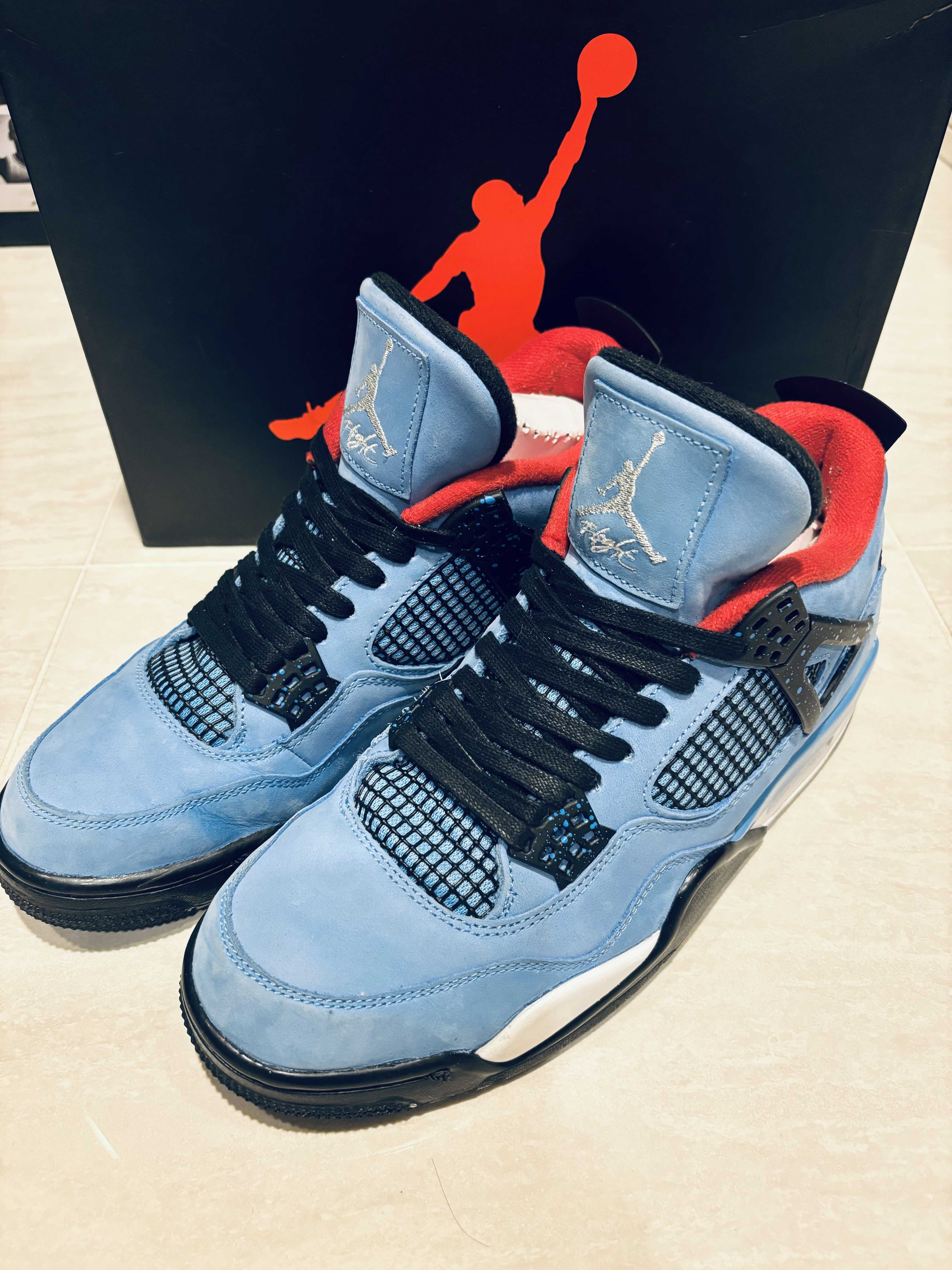 Travis Scott × Nike Air Jordan 4 Retro Cactus Jack "University Blue"
