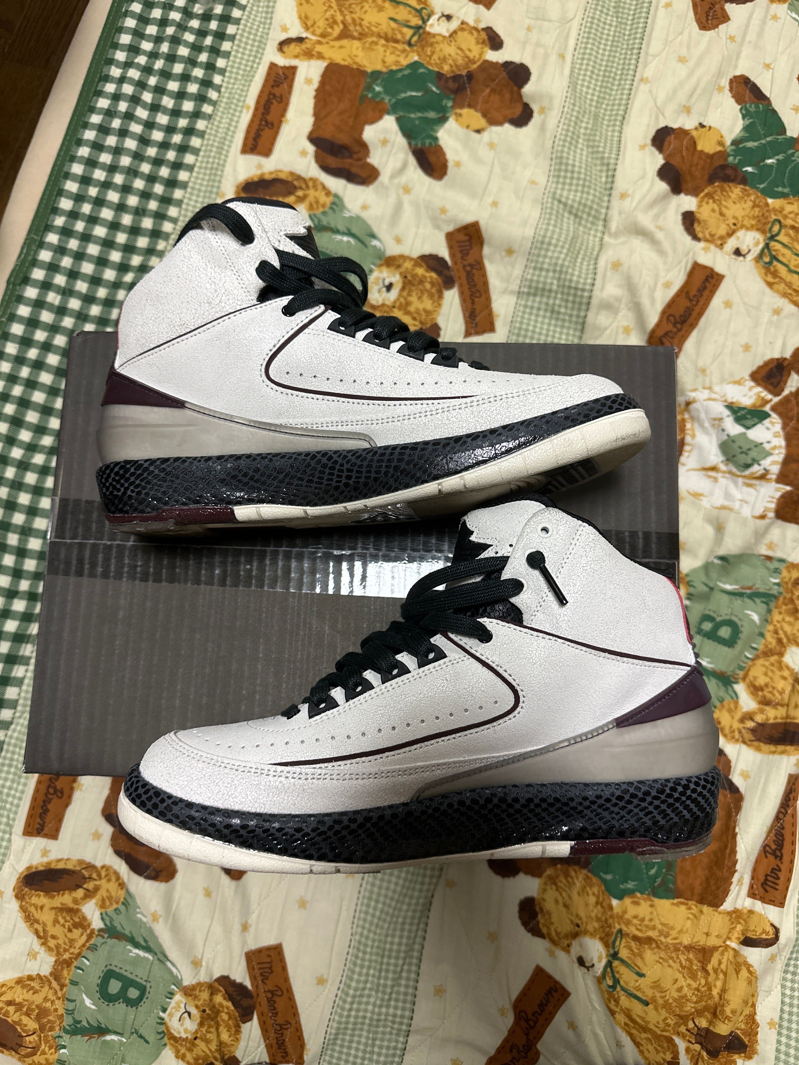 A Ma Maniere × Nike Air Jordan 2 "Airness/Sail and Burgundy"