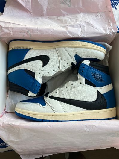 Travis Scott × fragment design × Nike Air Jordan 1 Retro High OG SP "Military Blue"