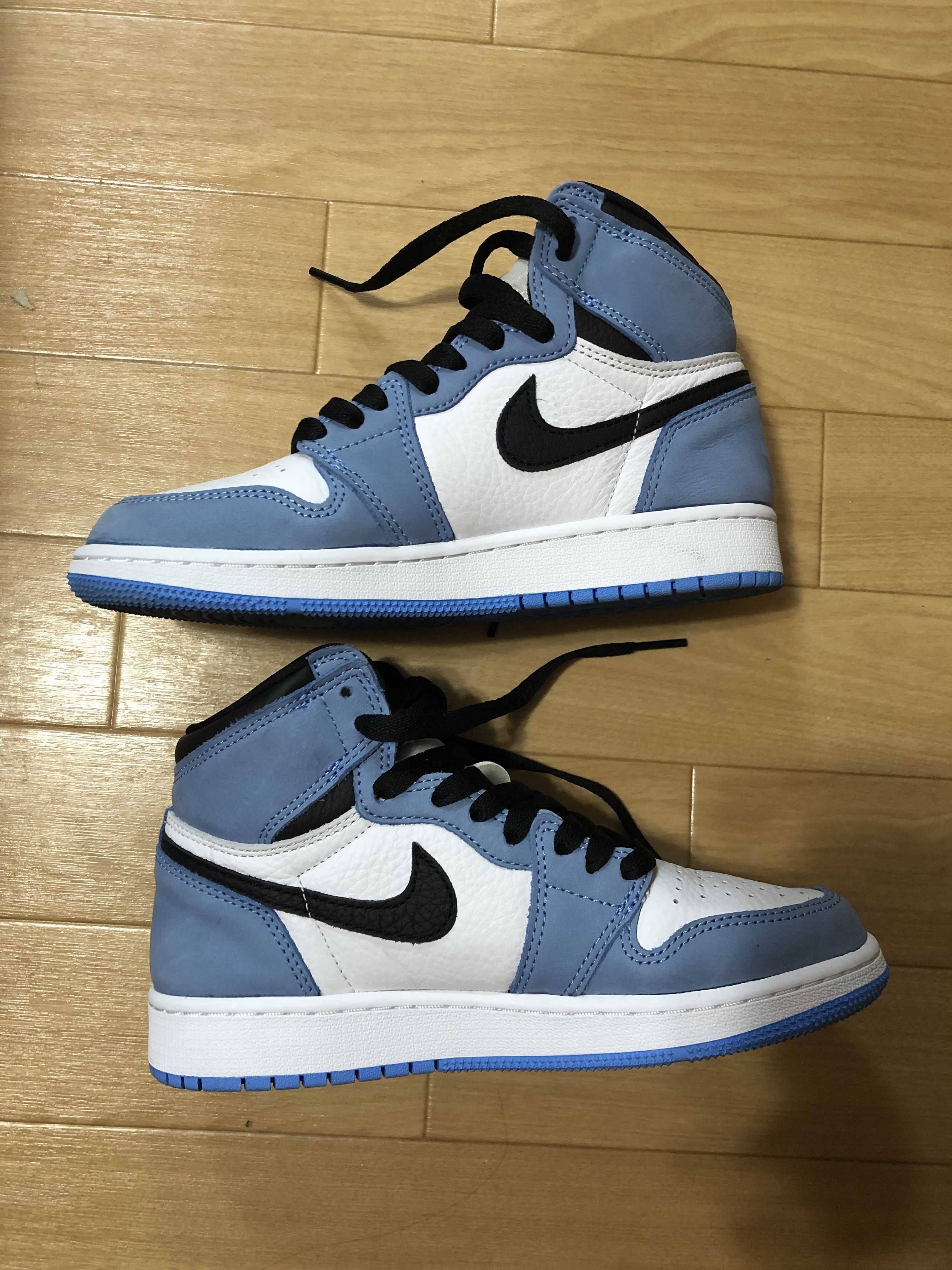 Nike GS Air Jordan 1 High "White/University Blue/Black"