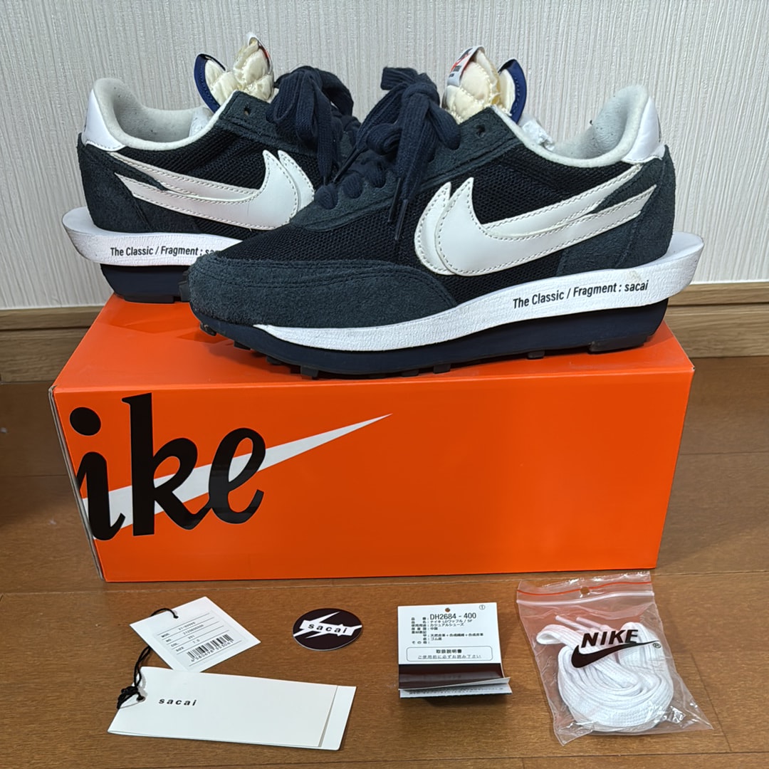 Fragment × sacai × Nike LD Waffle "Blackended Blue"