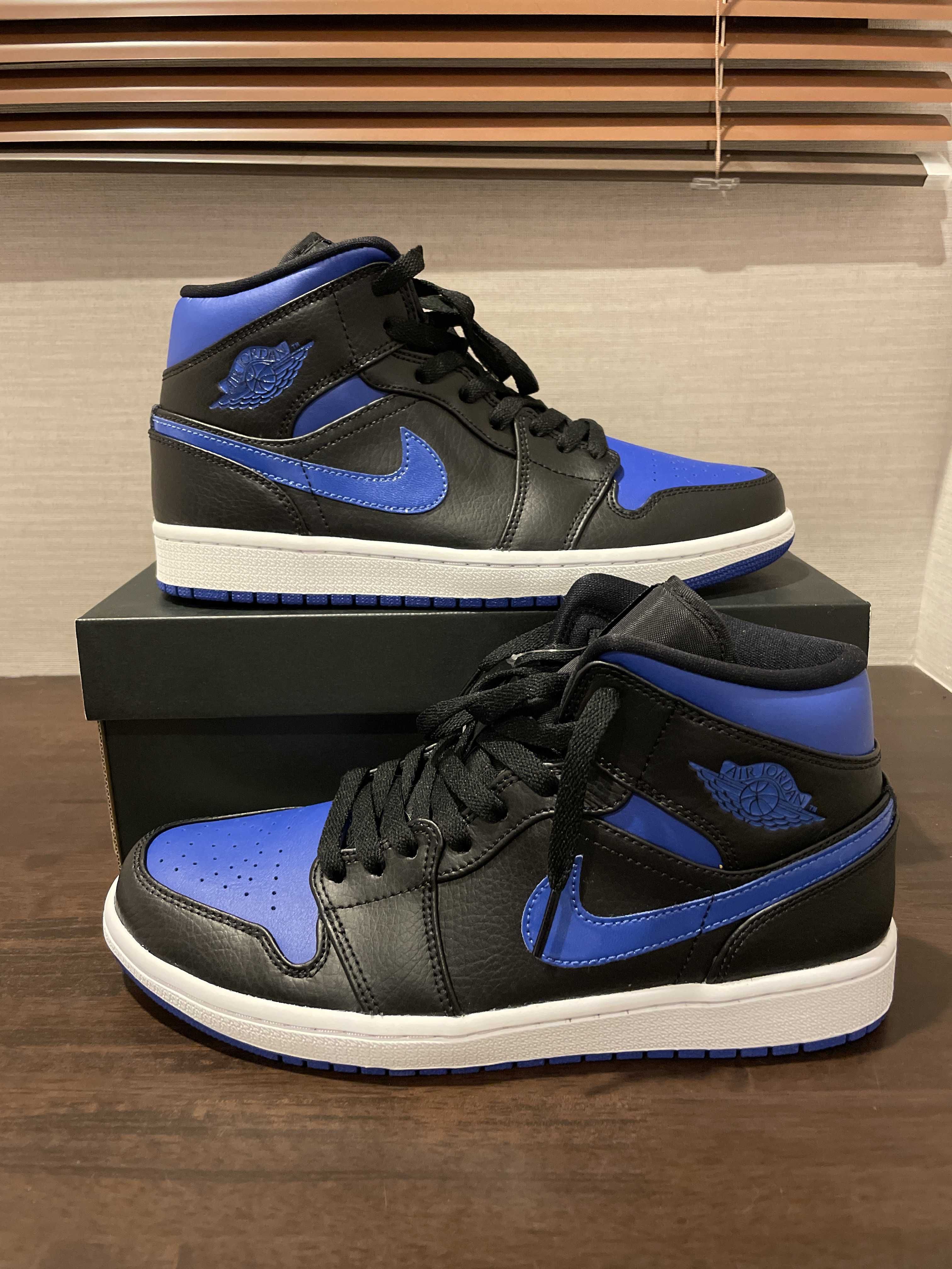 NIKE AIR JORDAN 1 MID "BLACK/BLUE"