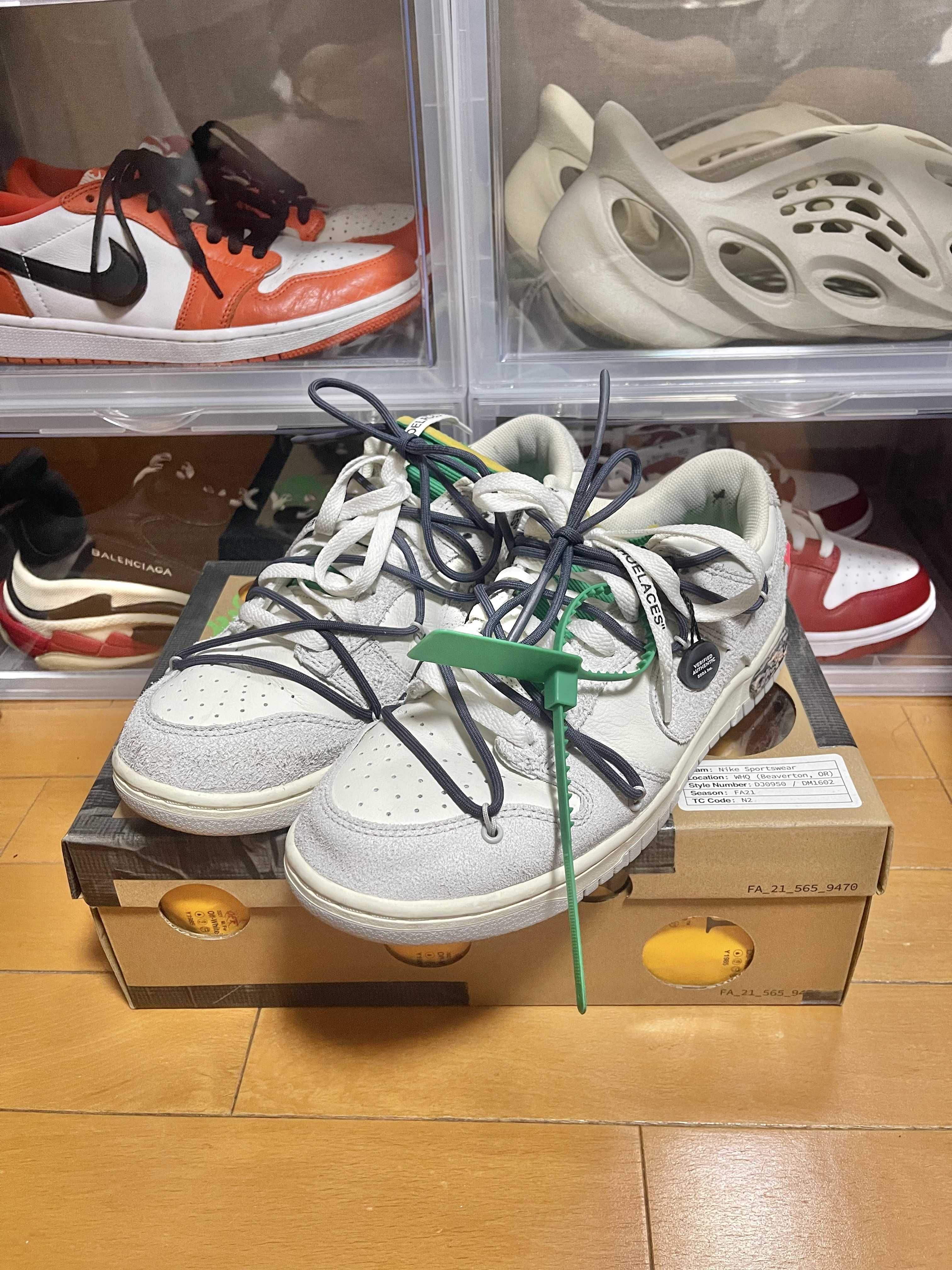 Off-White × Nike Dunk Low "Sail/Neutral Grey/Gridiron"