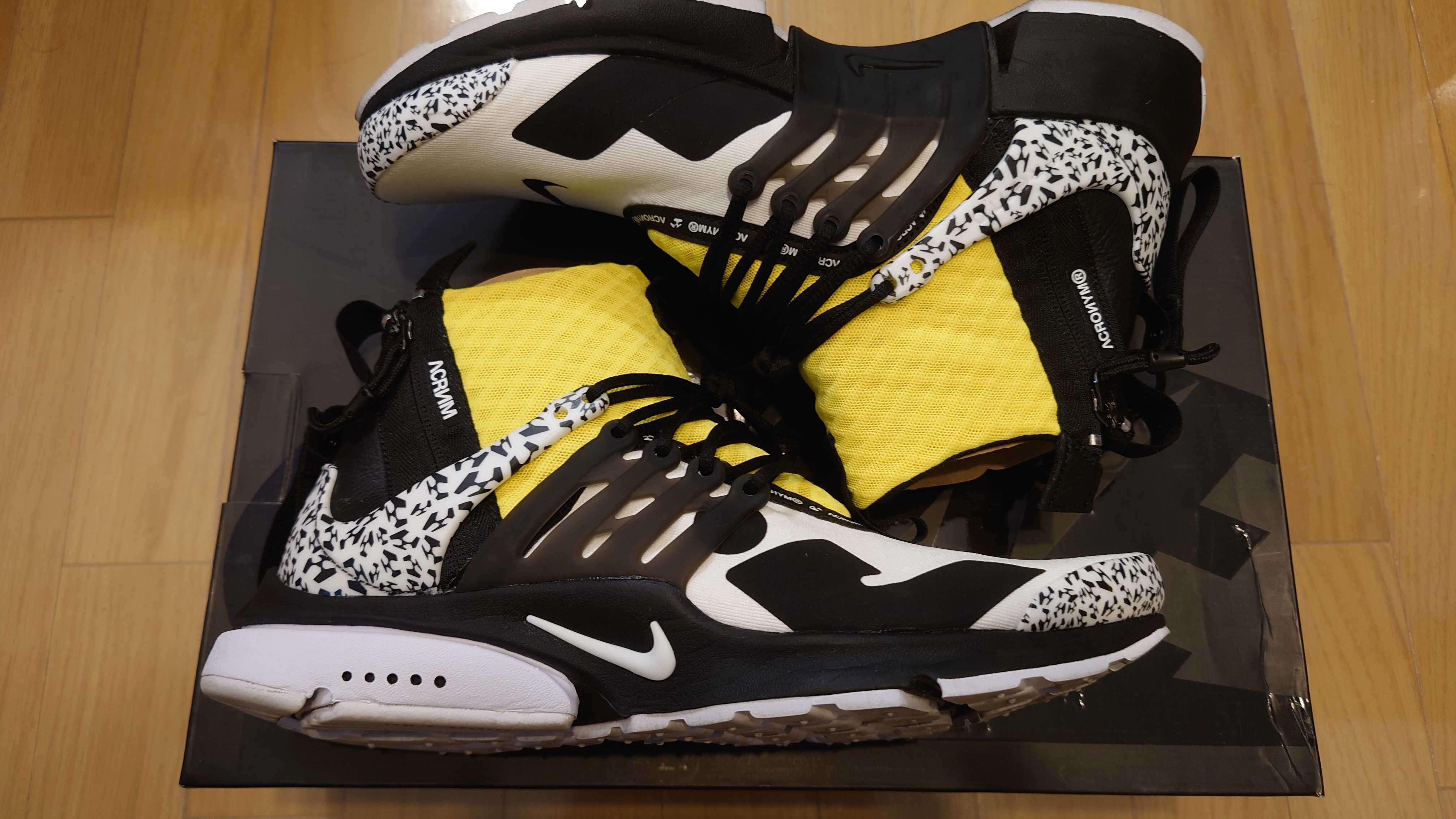 ACRONYM × Nike Air Presto Mid "White/Black/Dynamic Yellow"