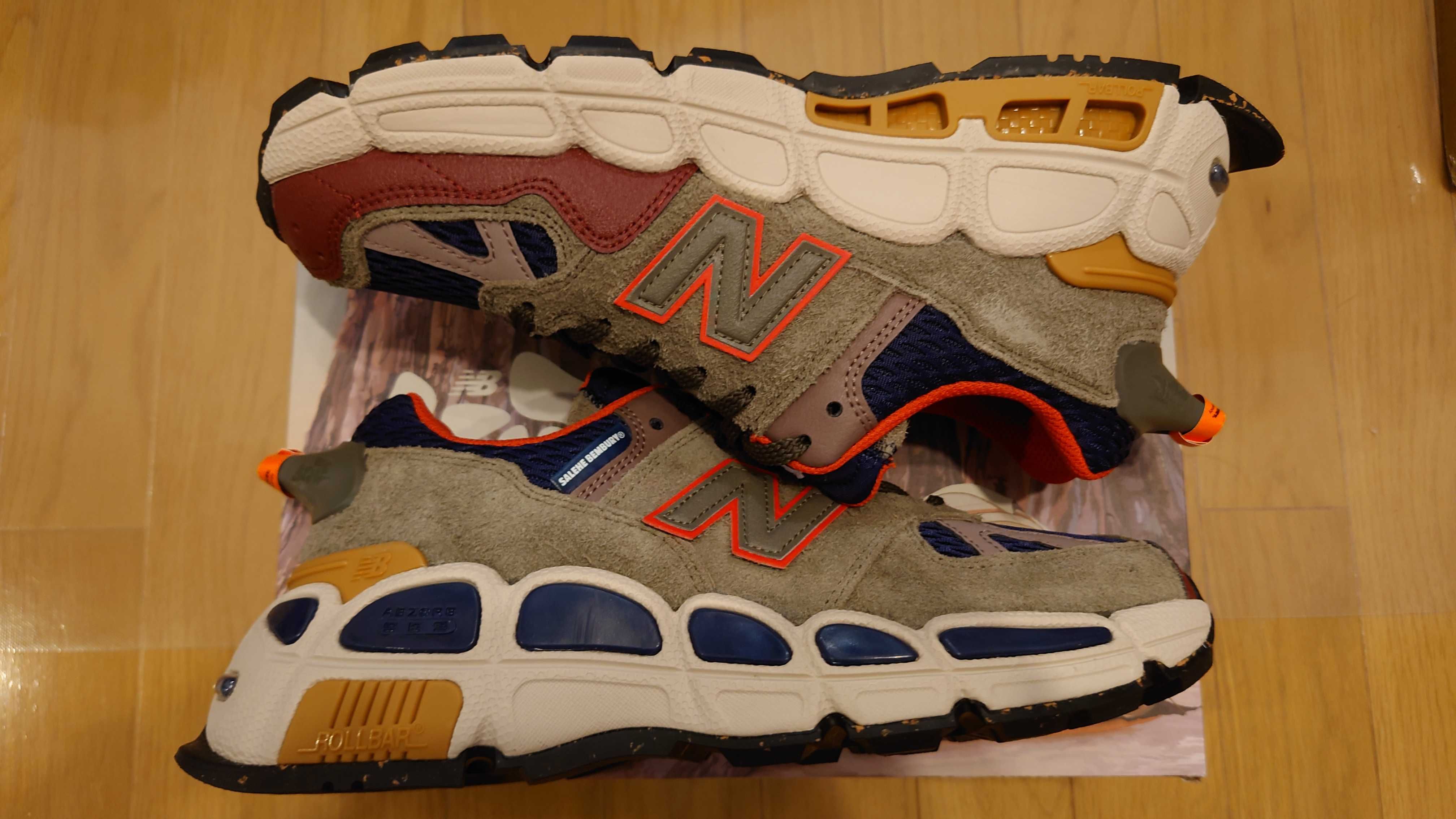 Salehe Bembury × New Balance 574 Yurt "Olive/Red"