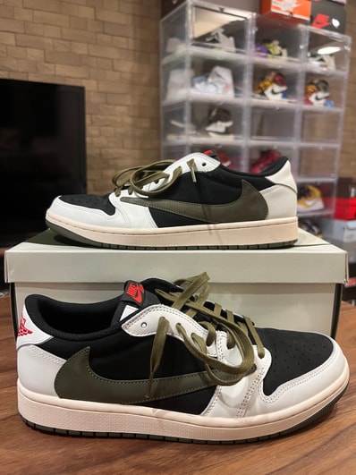 Travis Scott × Nike Women's Air Jordan 1 Low OG "Medium Olive"