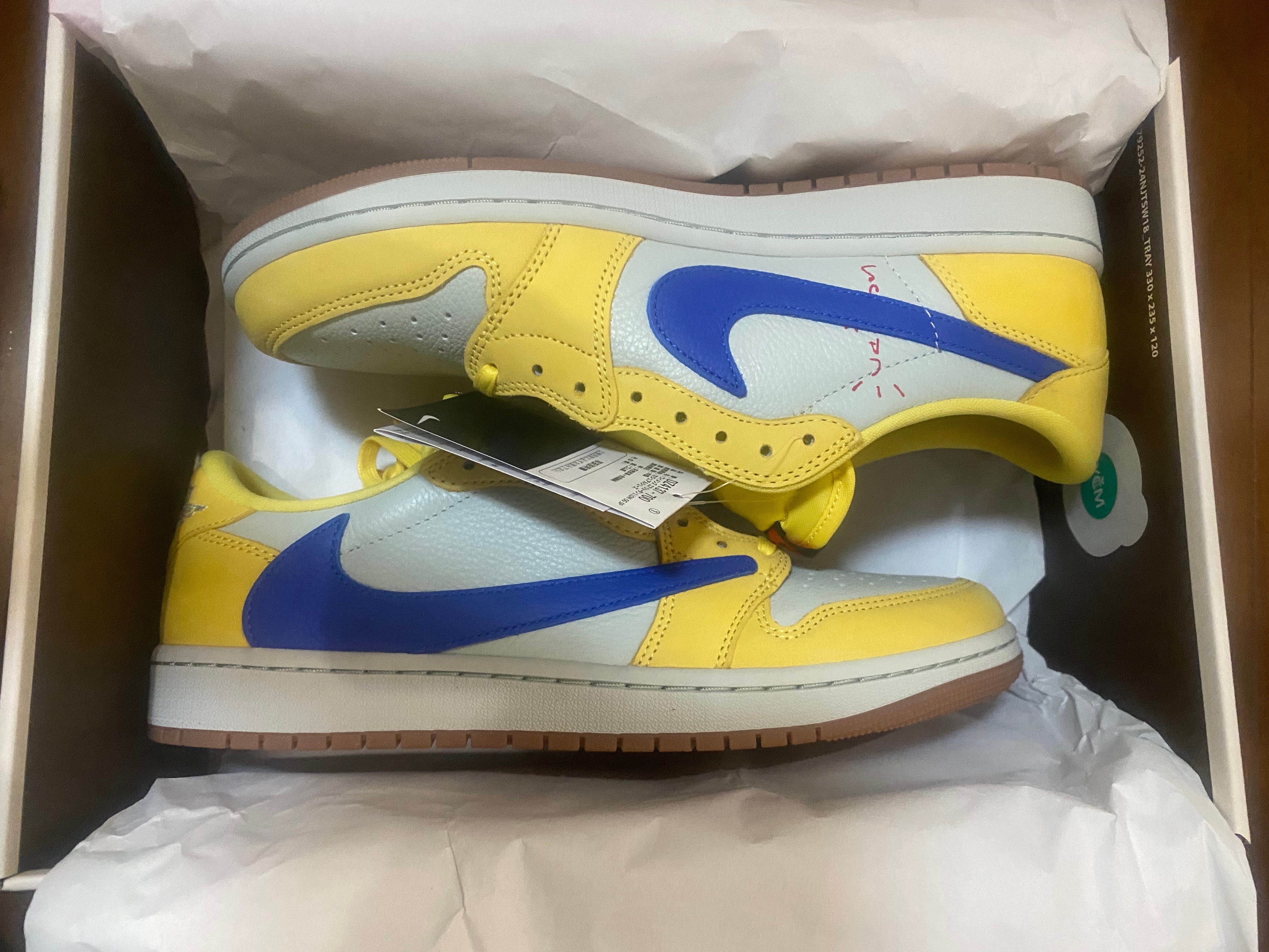 Travis Scott × Nike Women's Air Jordan 1 Retro Low OG "Canary"