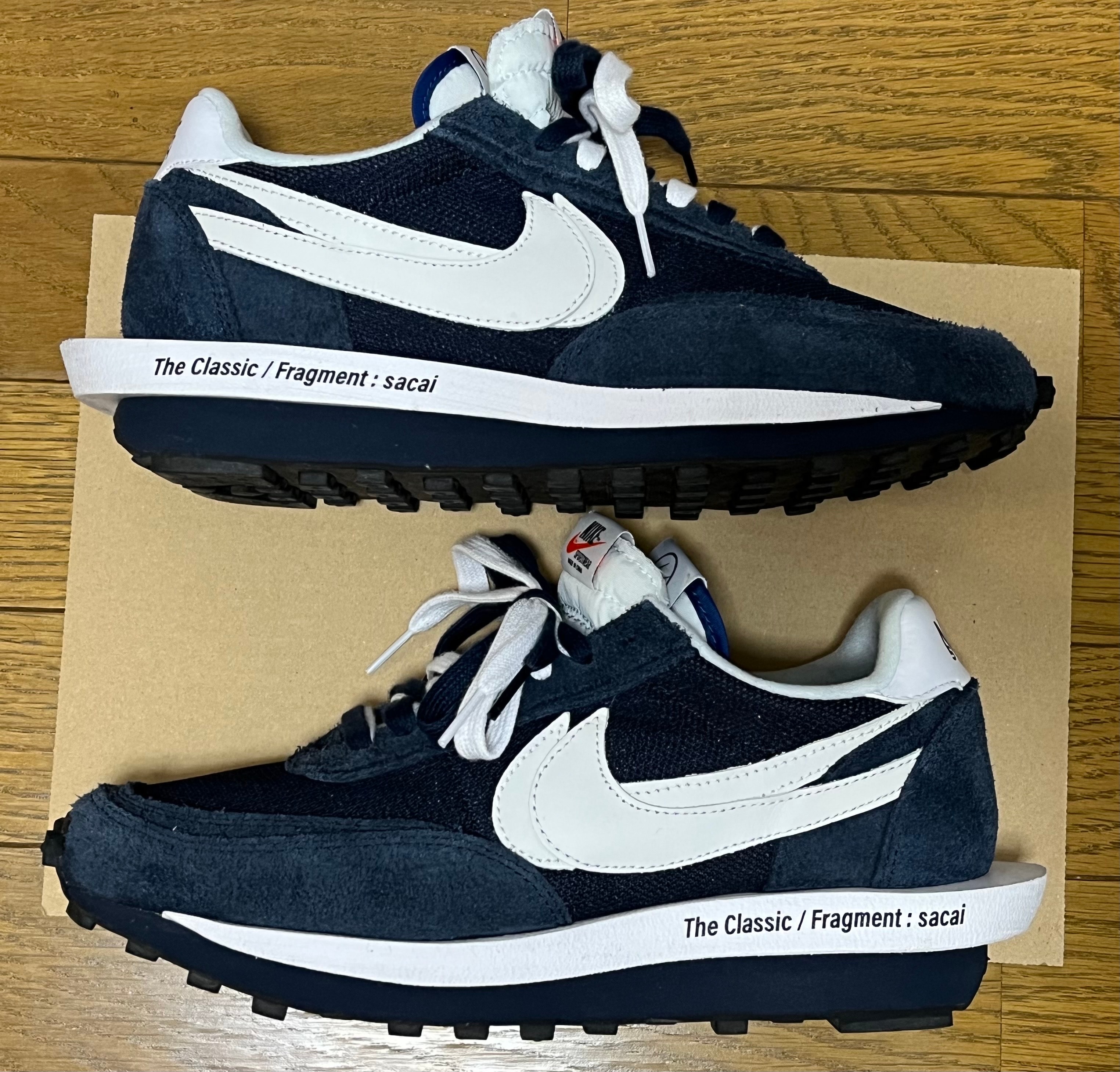 Fragment × sacai × Nike LD Waffle "Blackended Blue"