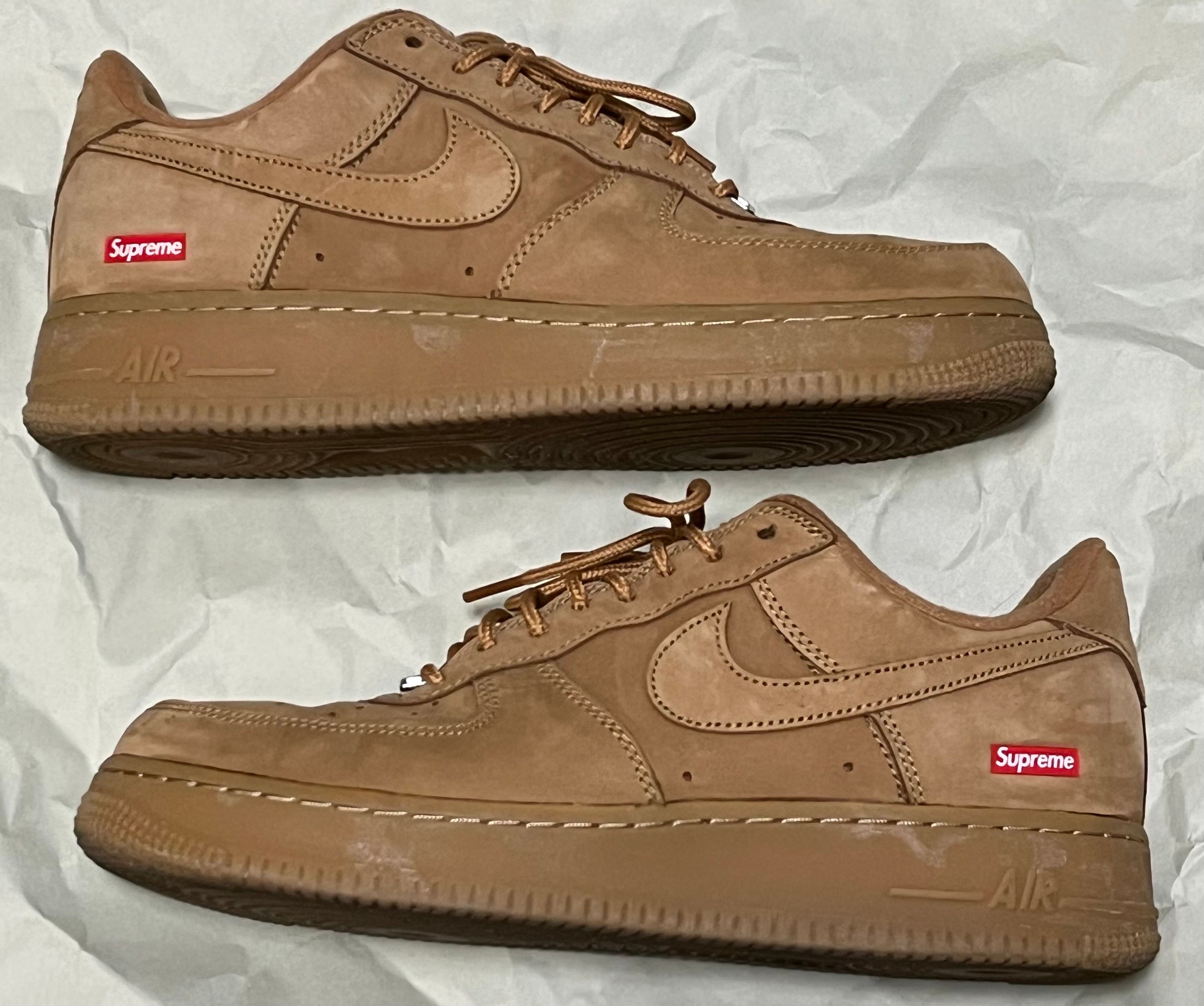 Supreme × Nike Air Force 1 Low "Flax/Wheat"