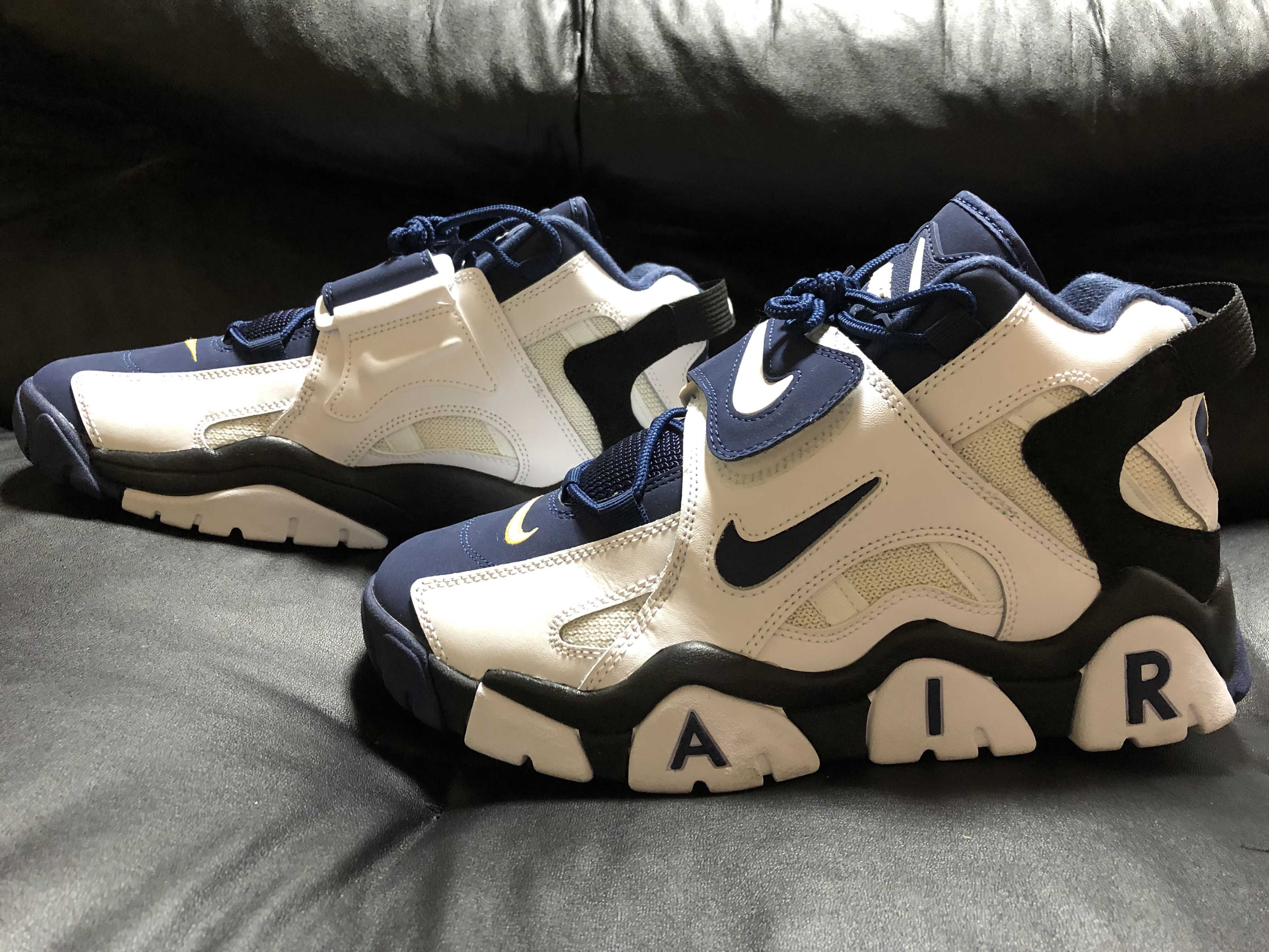 NIKE AIR BARRAGE MID WHITE/NAVY