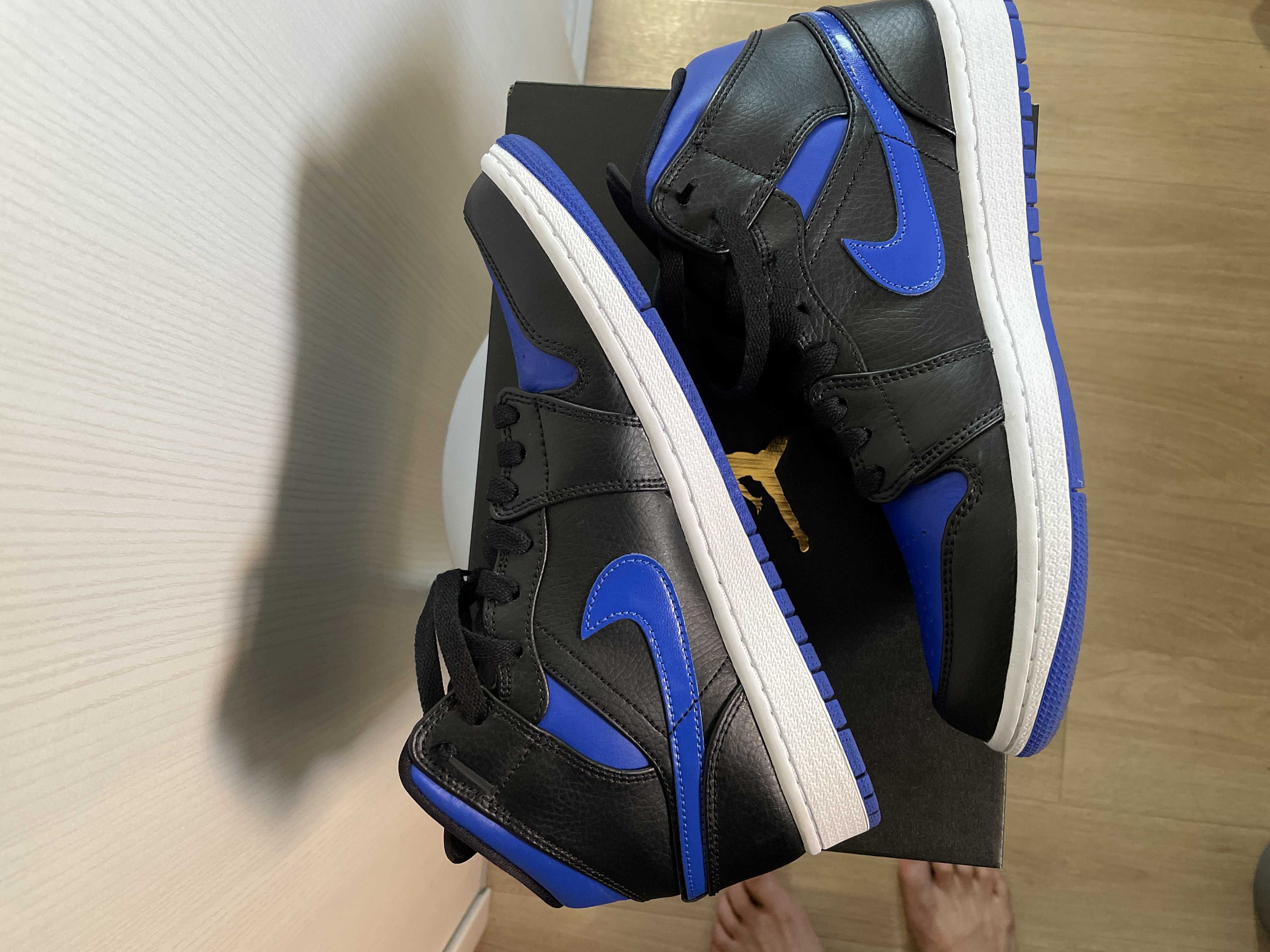 NIKE AIR JORDAN 1 MID "BLACK/BLUE"