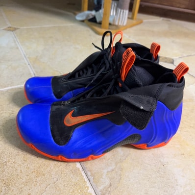 Nike Air Flightposite Knics "Racer Blue/Total Orange-Black"