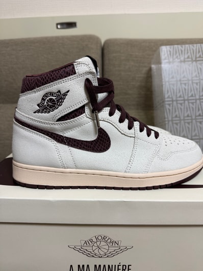 A Ma Maniere × Nike Air Jordan 1 Retro High OG "Sail and Burgundy"