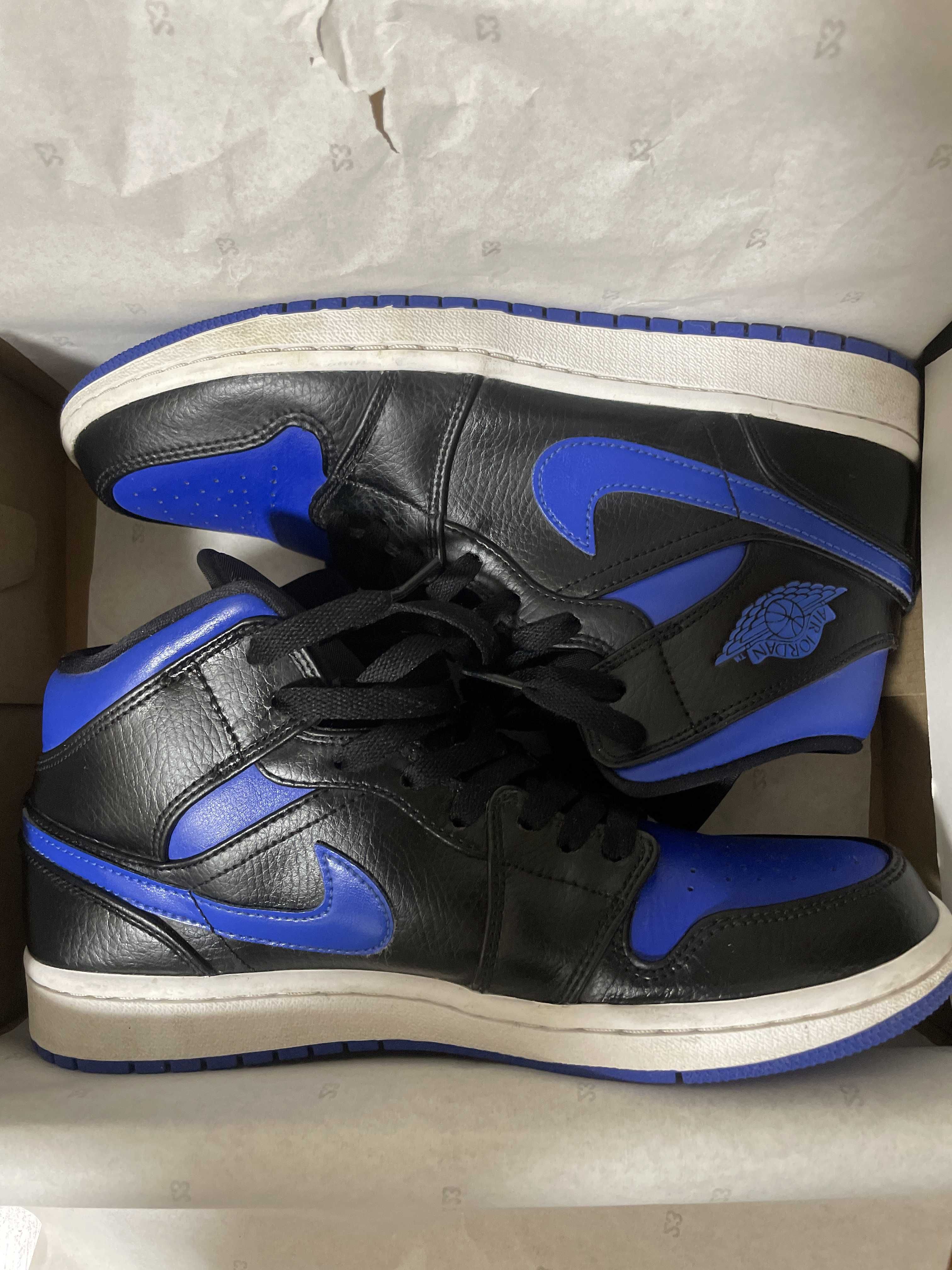 NIKE AIR JORDAN 1 MID "BLACK/BLUE"