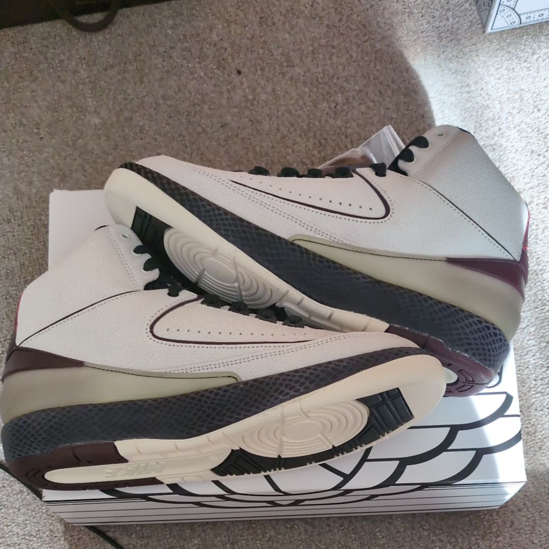 A Ma Maniere × Nike Air Jordan 2 "Airness/Sail and Burgundy"