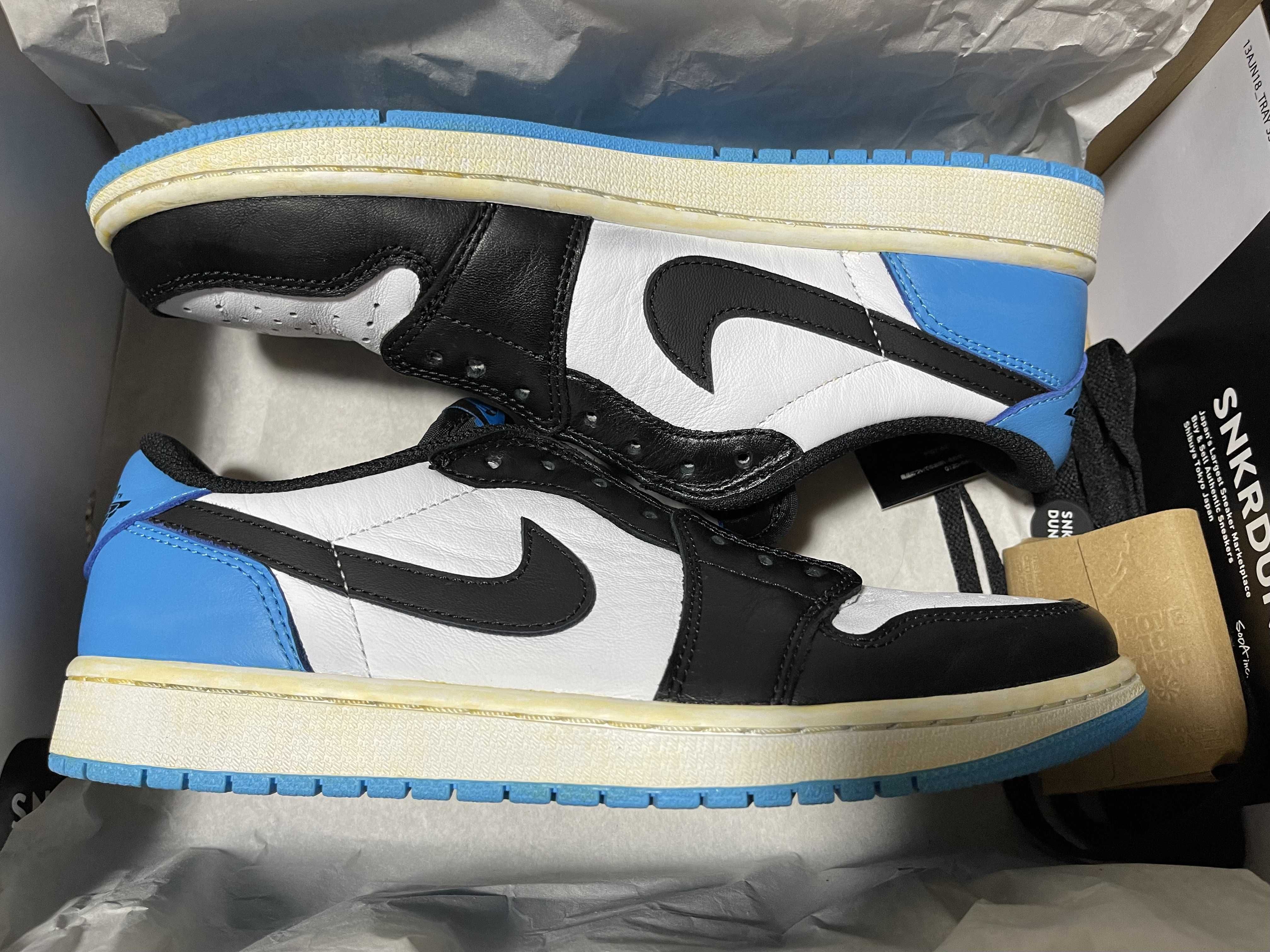 Nike Air Jordan 1 Low OG "Black and Dark Powder Blue/UNC"