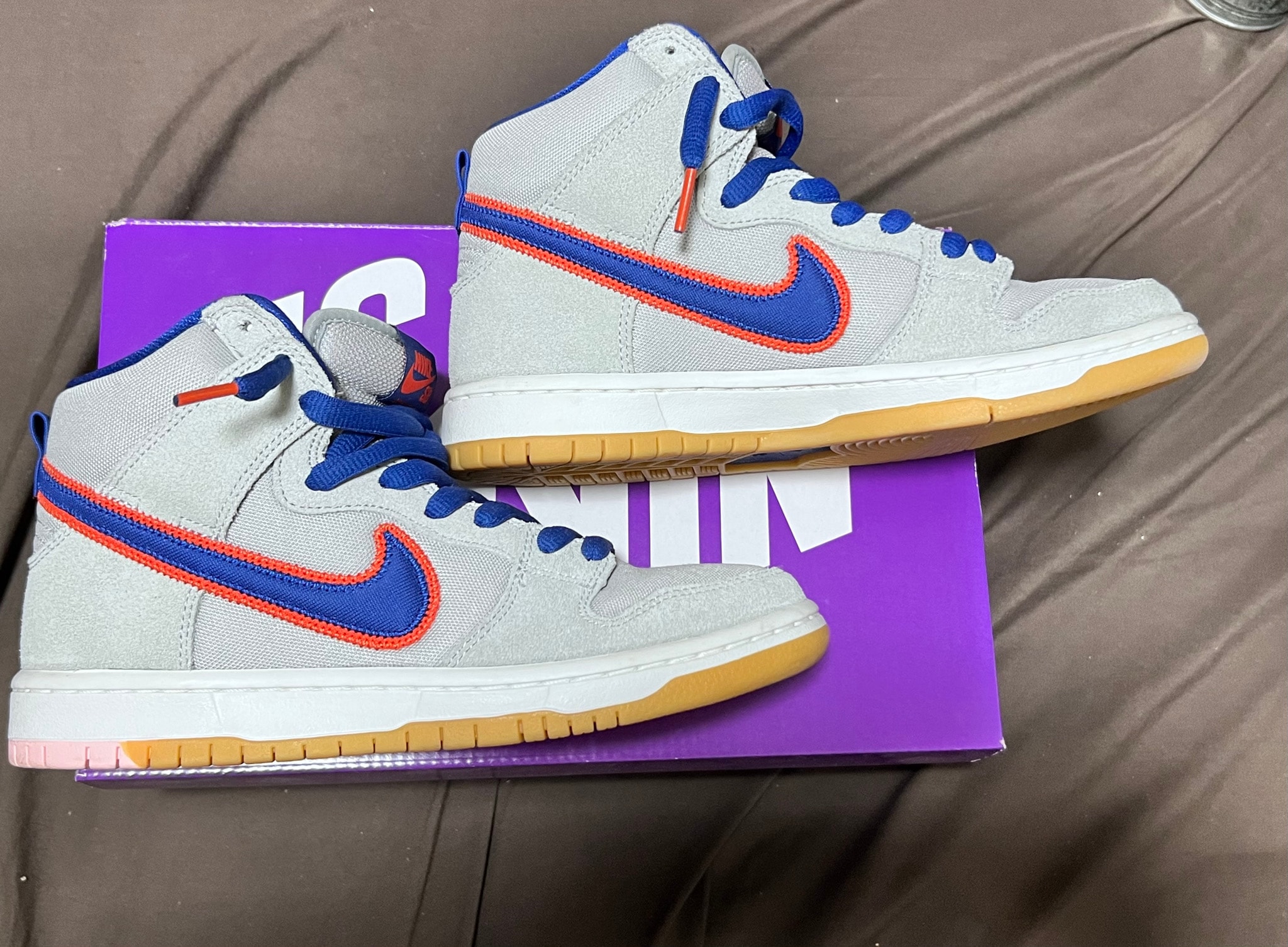 Nike SB Dunk High "Rush Blue and Team Orange/New York Mets" 