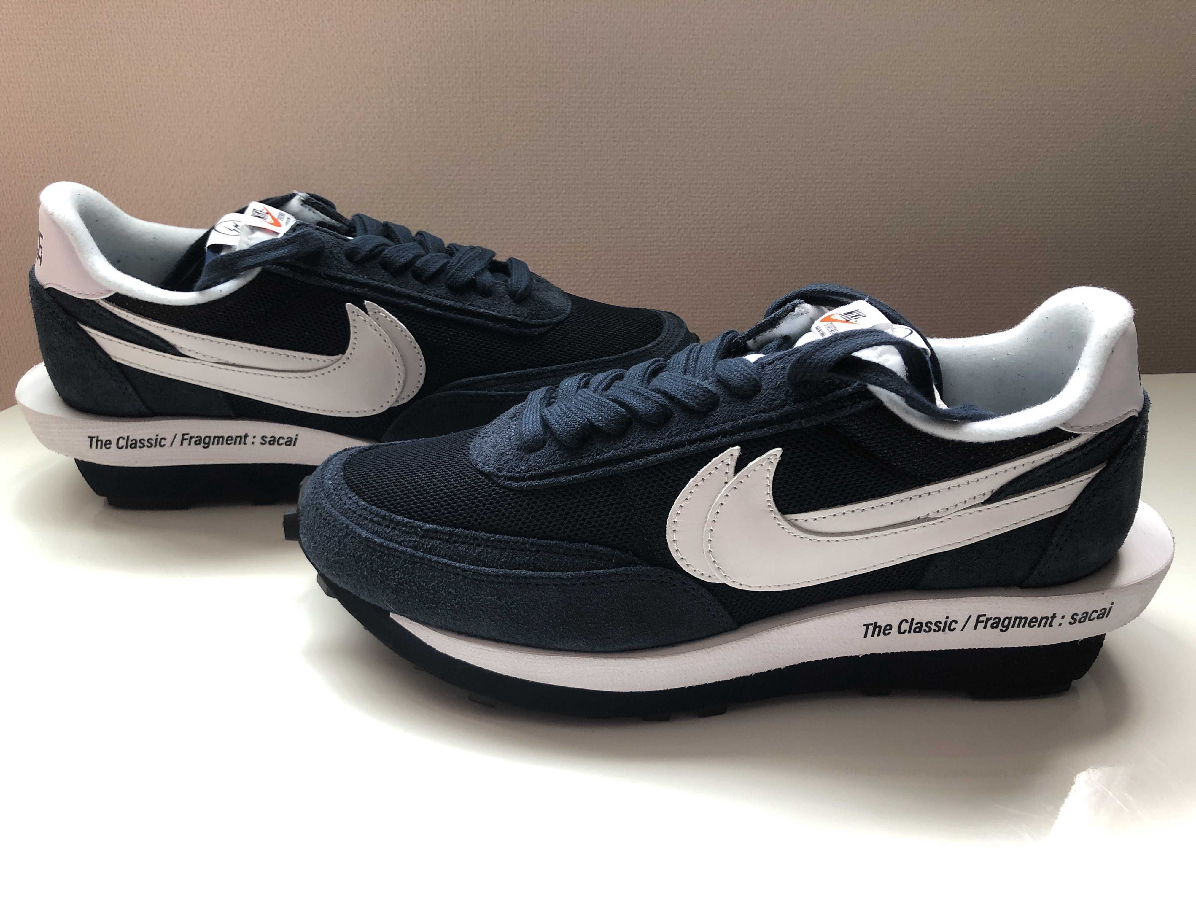 Fragment × sacai × Nike LD Waffle "Blackended Blue"