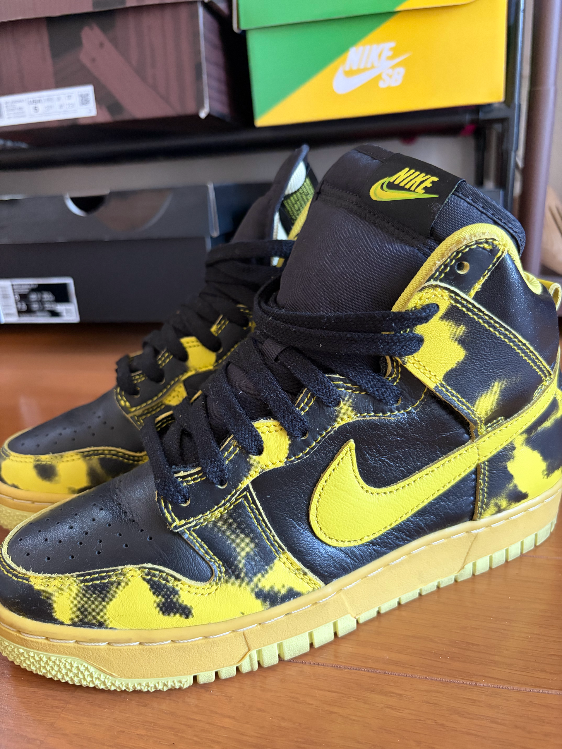 Nike Dunk High 1985 SP "Yellow Acid Wash"