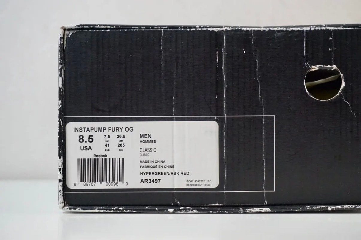 REEBOK INSTAPUMP FURY PACKER SHOES OG DIVISION HYPER GREEN