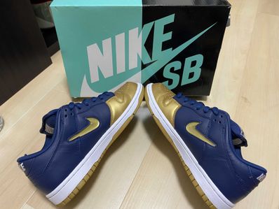 Supreme × Nike SB Dunk Low OG QS "Metallic Gold/Navy"