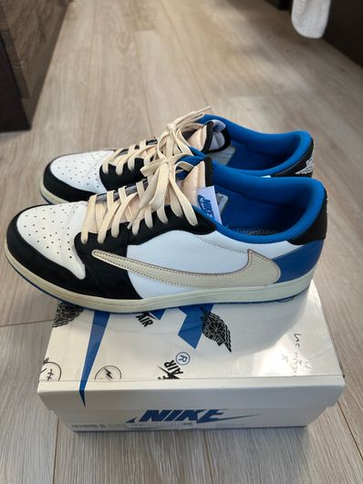 Travis Scott × fragment design × Nike Air Jordan 1 Low OG SP "Military Blue"