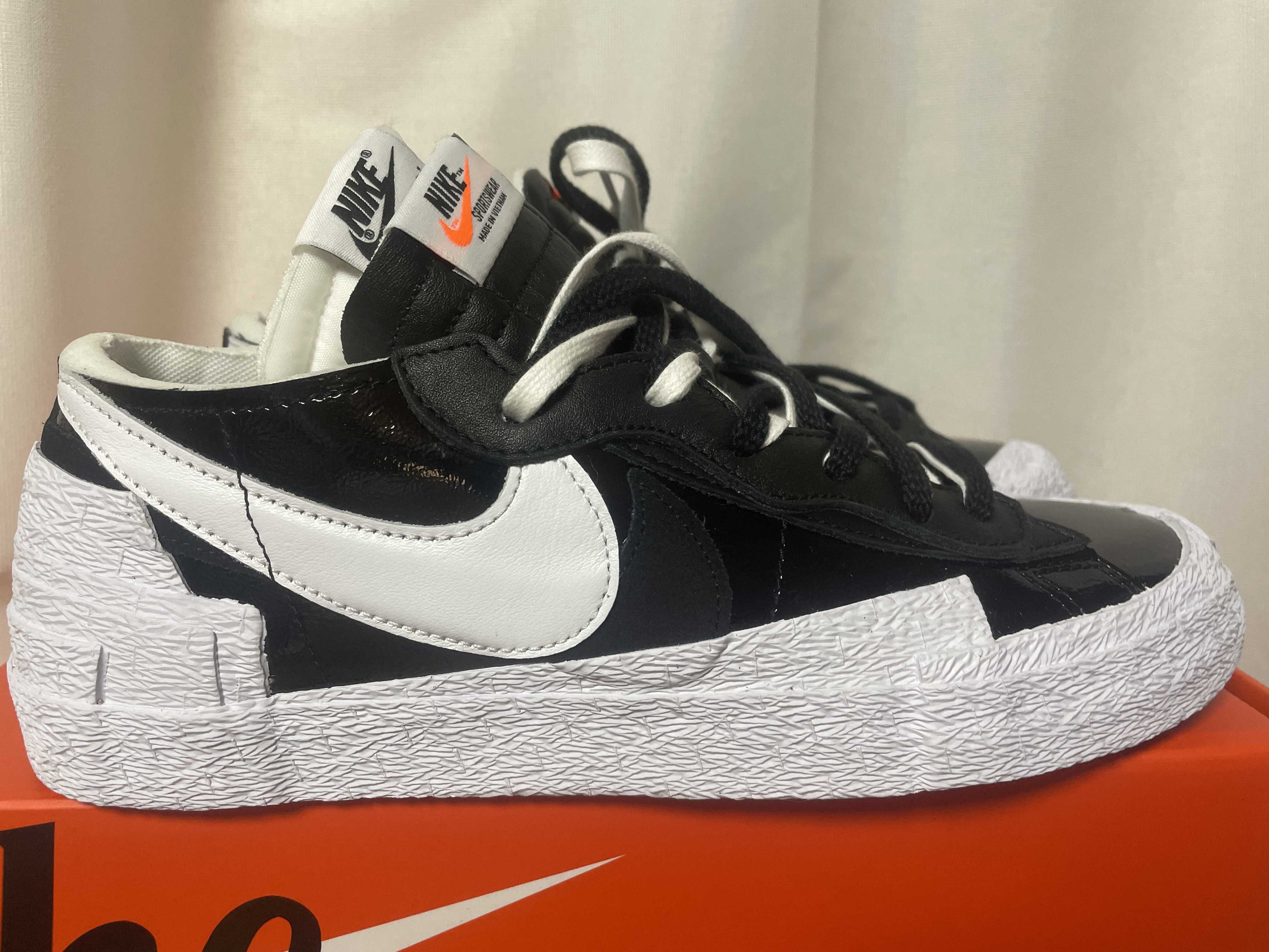 sacai × Nike Blazer Low "Black Patent Leather"