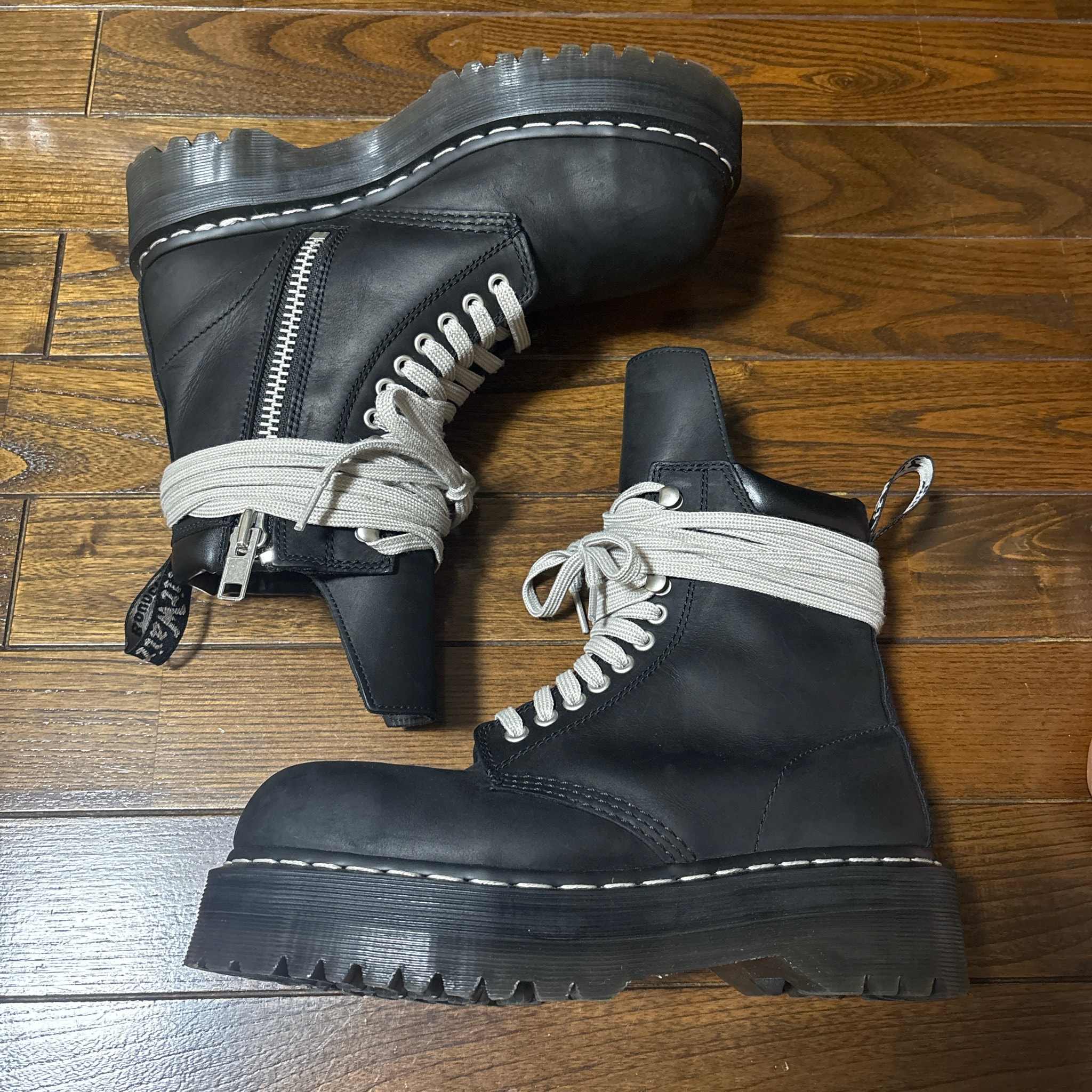 Rick Owens × Dr.Martens Quad Sole Steel Toe Boot "Black"