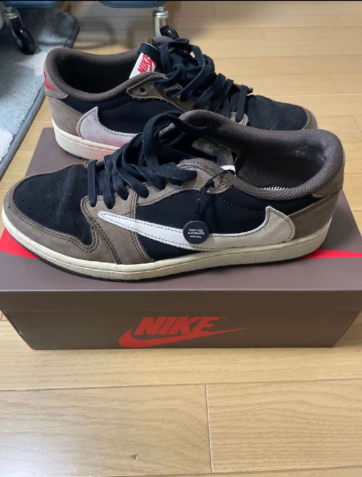 Travis Scott × Nike Air Jordan 1 Low OG SP-T  "Black/Dark Mocha"