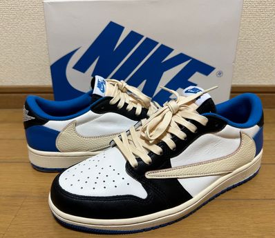 Travis Scott × fragment design × Nike Air Jordan 1 Low OG SP "Military Blue"