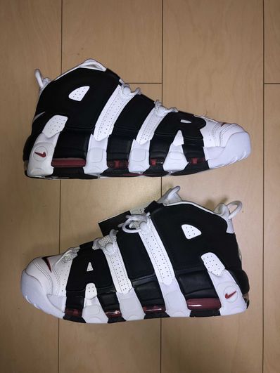 NIKE AIR MORE UPTEMPO "WHITE/BLACK/UNIVERSITY RED"(2020)