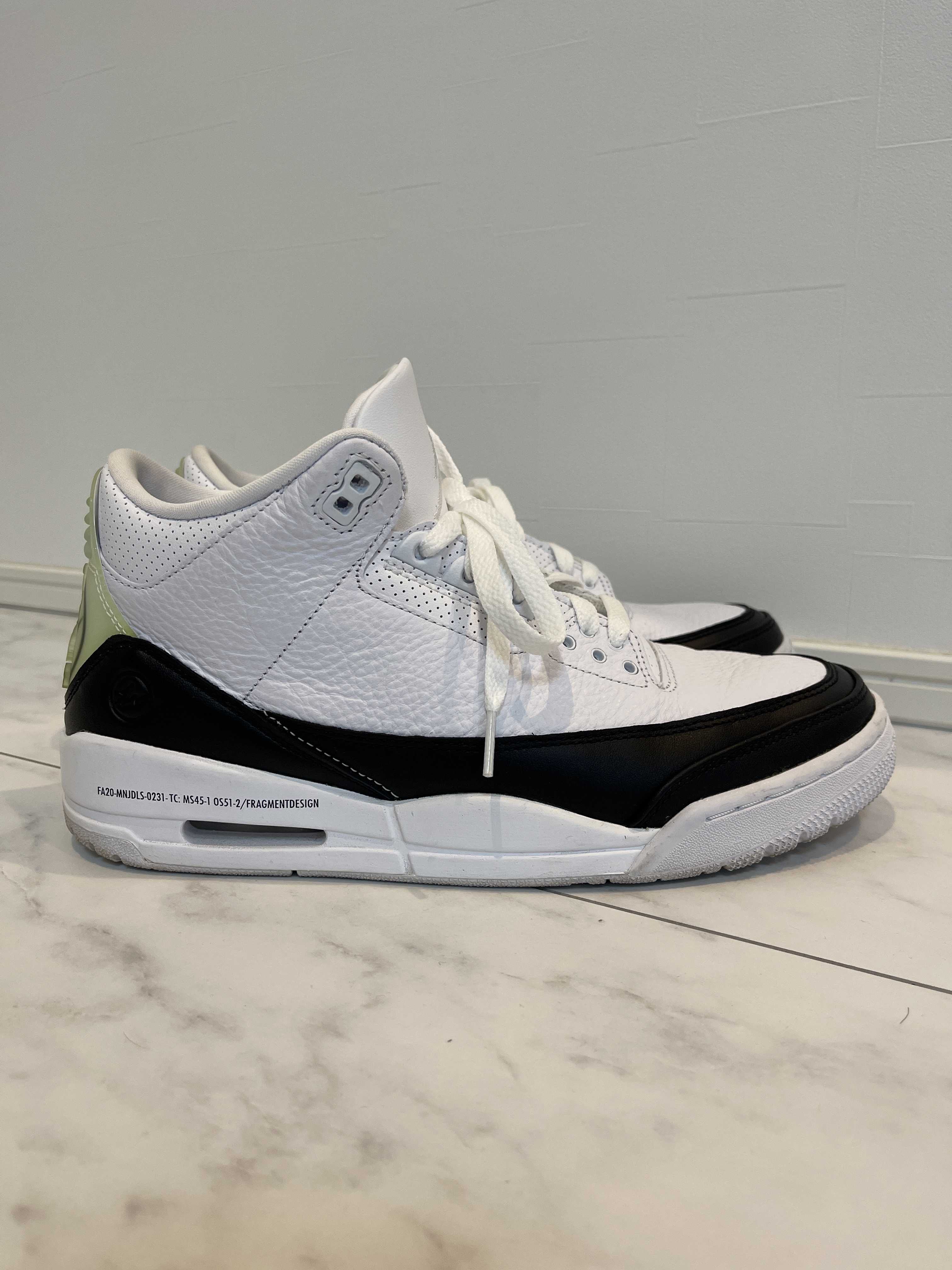Fragment × Nike Air Jordan 3 "White/Black"