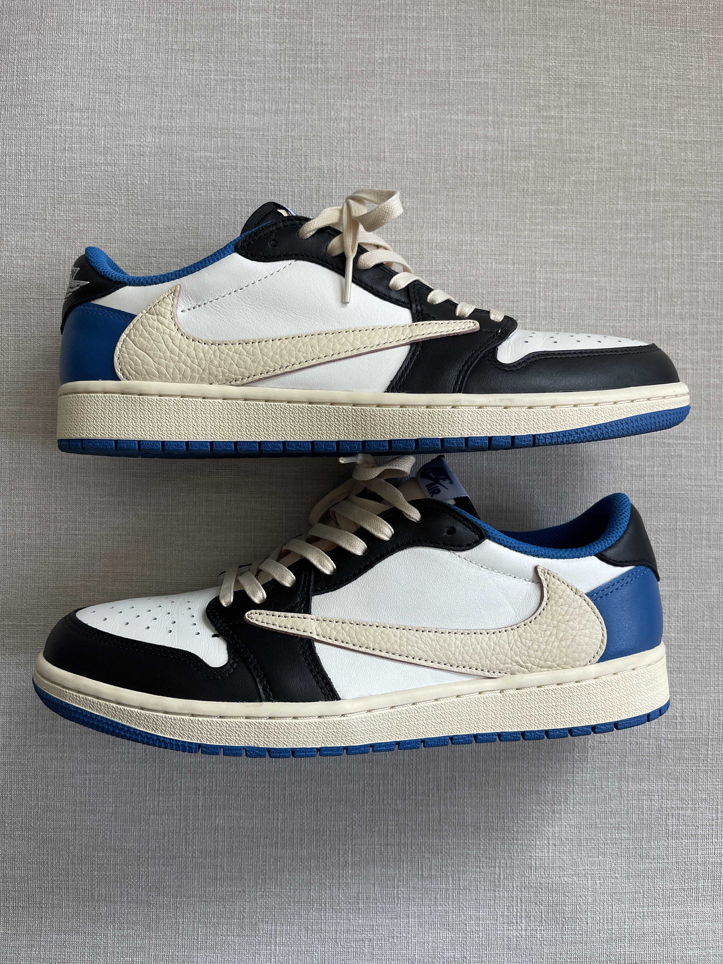 Travis Scott × fragment design × Nike Air Jordan 1 Low OG SP "Military Blue"